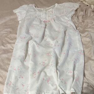 Vintage Barbazon Floral White Nightgown